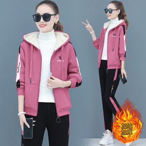 <span class=keywords><strong>Tute</strong></span> <span class=keywords><strong>in</strong></span> pile invernali 2022 da <span class=keywords><strong>donna</strong></span>, set due pezzi con cappuccio, felpe calde, tuta sportiva casual da <span class=keywords><strong>donna</strong></span> - Product Image 3