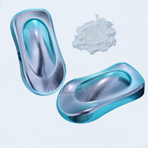 Pigment de peinture caméléon argenté chromé de qualité automobile Poudre de pulvérisation de voiture à changement de couleur perle irisée - Product Image 1