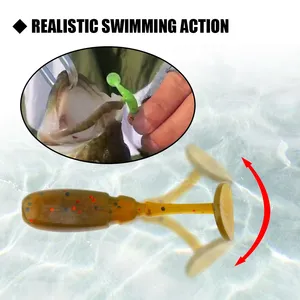 Spinpoler Ajing Soft Baits 3.5cm Esche Artificiali per la Pesca a Roccia in PVC con Coda a T, Swimbait Wobblers Drop Shot Mini Shad per Ocean <span class=keywords><strong>Rockfish</strong></span> - Product Image 3