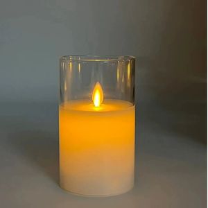 Glass Paraffin LED Flameless <strong>Candle</strong> with Remote Control 3D Flame Eco-Friendly for Home Decor - Product Image 4
