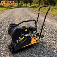 Compacteur à plaque vibrante à moteur essence GZD C60T, équipement de compactage du sol en asphalte
