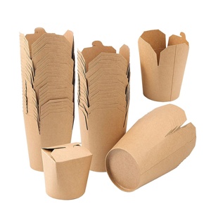 Khách Hàng In Ấn Cấp Thực Phẩm Tùy Chỉnh 8Oz 16Oz 26Oz 32Oz Giấy Kraft Mì Takeaway Bao Bì Hộp - Product Image 1