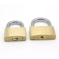 Serrure à cadenas en laiton jaune de haute qualité, entièrement en cuivre, fabriquée en Chine, 40/50/60 mm, avec clé maîtresse