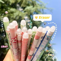 Stylo Gel Gomme Effaçable Mignon Kawaii à Pointe Fine 0.5mm, Écriture Fluide, Idéal Cadeau Étudiants, Meilleure Vente