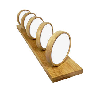 Marco de Fotos de Bambú 5 en 1 Personalizado para Sublimación, Decoración de Escritorio, Soporte Magnético Redondo para Fotos, para Impresión por Transferencia de Calor - Product Image 6