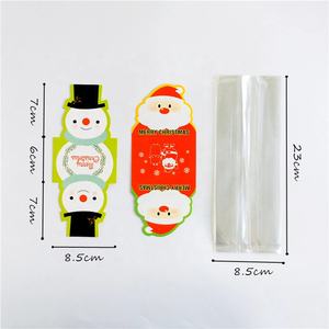 MorSun 50 ensembles/<span class=keywords><strong>lot</strong></span> 4 styles de sacs en plastique transparent et sacs d'emballage de cartes en papier de Noël pochettes emballages Cupcake - Product Image 2