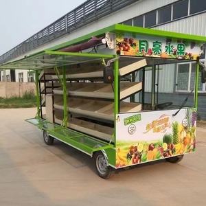 Pizza personnalisée remorque camion alimentaire <span class=keywords><strong>d</strong></span>'<span class=keywords><strong>occasion</strong></span> mobile électrique avec équipement complet de cuisineChariot à fruits - Product Image 3