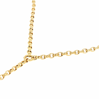 Nouveautés Collier chaîne en acier inoxydable plaqué or 18 carats, simple et luxueux, en forme de O, étanche