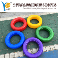 Équipement de terrain de jeu extérieur, obstacle en pneu rotomoulé pour les parcs et les écoles, plastique durable, couleur personnalisée disponible