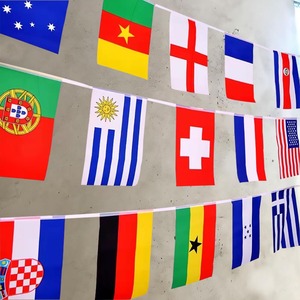 Banderín de cuerda triangular personalizado de fábrica, banderín de país, bandera para Egipto, Reino Unido, Eritrea, fiesta al aire libre - Product Image 2