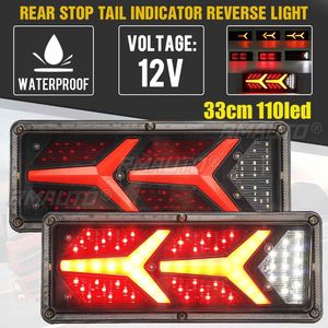 ไฟท้ายรถยนต์ 12V 110LED 2 ชิ้น ไฟเบรก ไฟเลี้ยว สำหรับรถพ่วง รถตู้ เรือ RV คาราวาน รถบัส รถบรรทุก UTV - Product Image 1