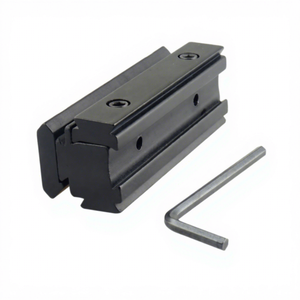 Adaptateur à rainures multiples G0011-2B 11-20mm usiné CNC, ultra-léger, noir mat, base longue fixe pour observation extérieure - Product Image 1