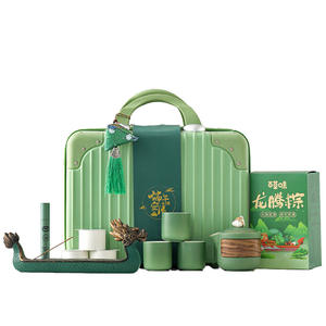 กล่องของขวัญเซรามิกลายเรือมังกร Dw Zongzi ของขวัญธุรกิจส่วนตัวสำหรับเทศกาลตรุษจีน - Product Image 2