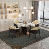 Ensemble de table et chaises de salle à manger Furnistyle, design moderne convertible, style café, chaises de salle à manger nordiques, table de cuisine ovale, 4 places