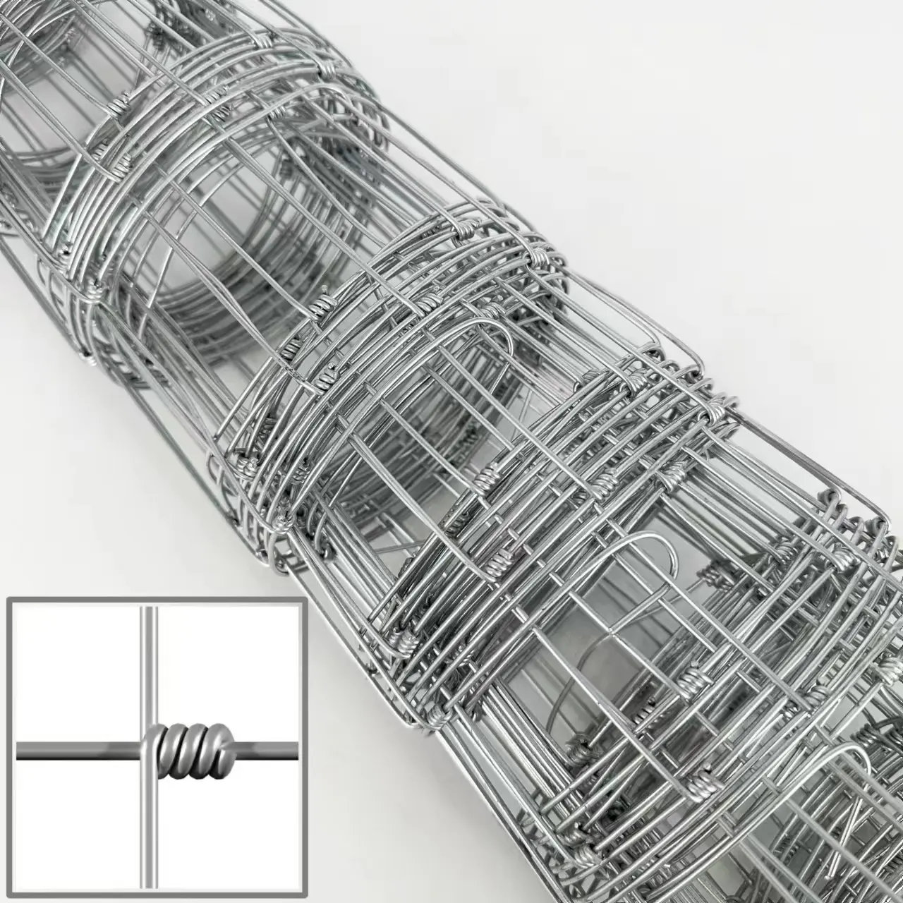 1.65m*48m Top Selling 6ft 8ft Galvanized Field for Cattle Fence Hinge Join Goat Mesh Iron Frame Hot Dip Low Security