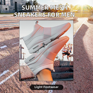 Chaussures légères et confortables pour hommes, respirantes, vente chaude, tissu volant, lacets, nouvelles chaussures en maille pour le printemps, l'automne et l'hiver - Product Image 2