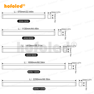 Hofoled Trần/bề mặt cài đặt khẩn cấp sạc pin có thể điều chỉnh Batten lịch thi đấu mặt dây đèn dải ống Led cửa hàng ánh sáng - Product Image 5