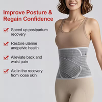 FSPG Nuevo Diseño 2 en 1 Faja de Soporte Lumbar y Abdominal Postparto, Cinturón de Vientre Postparto para Cuidado Postnatal