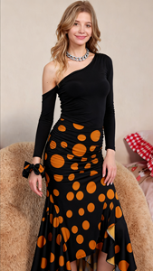 Conjunto <span class=keywords><strong>de</strong></span> <span class=keywords><strong>Ropa</strong></span> <span class=keywords><strong>de</strong></span> Baile <span class=keywords><strong>de</strong></span> <span class=keywords><strong>Tango</strong></span> <span class=keywords><strong>de</strong></span> Spandex para <span class=keywords><strong>Mujer</strong></span> Adulta con Diseño Personalizado, con Tops y Faldas, ODM - Product Image 2