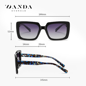 Gafas de Sol Polarizadas Danda Rectangulares S26129 con Montura Completa UV400 Unisex Protección Solar a la Moda - Product Image 2