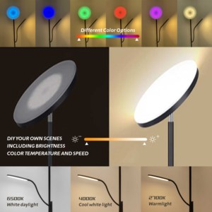 Đèn Sàn LED Điều Chỉnh Độ Sáng Thay Đổi Màu RGB + W Thông Minh Đèn Sàn Đọc Sách Điều Khiển Từ Xa Điều Khiển Bằng Ứng Dụng Tuya - Product Image 2