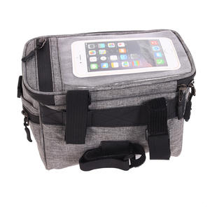 Bolsa delantera para bicicleta, bolsa gris impermeable para manillar, para bicicleta de montaña y carretera, con forro interior, capacidad de 1L - Product Image 4