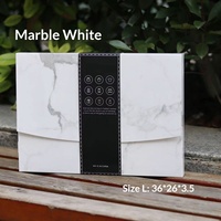 Boîte d'expédition rectangulaire pliable en papier kraft pour t-shirts, avec impression de logo, pour sweats à capuche, vente en gros, en stock