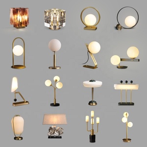 Nhà Máy Tùy Chỉnh Ánh Sáng Sang Trọng Bằng Đá Cẩm Thạch Cơ Sở <span class=keywords><strong>Brass</strong></span> Pha Lê Thủy Tinh Bàn Đèn Bàn Đèn Đèn Cho Khách Sạn Nhà - Product Image 6
