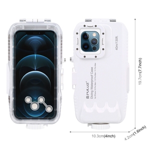 PULUZ-funda impermeable para teléfono móvil iPhone, carcasa subacuática para tomar fotos y vídeos, 40m, para iPhone 11 12 13 Pro Max - Product Image 2