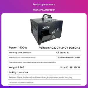Machine à fumée à <span class=keywords><strong>effet</strong></span> spécial Cool <span class=keywords><strong>FX</strong></span> 1500W, machine à brouillard 1500W pour spectacle sur scène/mariage/KTV/pub - Product Image 4