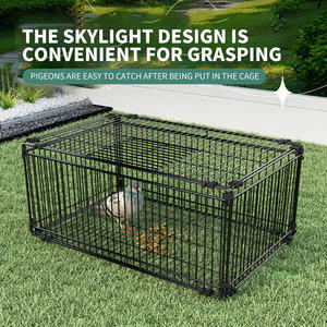 Kaçış geçirmez güvercin tuzağı için dört veya iki kanallı tek yönlü giriş şifreli tasarımlı sağlam Metal güvercin kafesi - Product Image 2