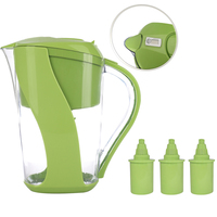 Pitcher Filter air alkali portabel, pemurni 6 Tahap Ionizer meningkatkan PH mengurangi ORP