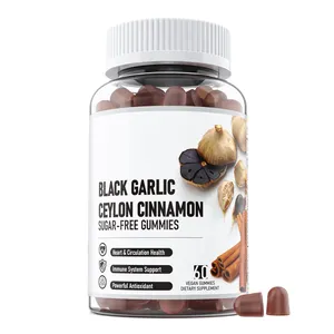 Biocaro OEM Private Label Vegan Immune Support Supplement Gummy Black garlic gummies for Blood pressure