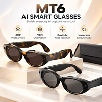 Lunettes Intelligentes MT6 AI : Traduction IA, Anti-tremblement, Bluetooth, Étanche, Vidéo 4K, Photo, avec Écran – Tendance pour Hommes et Femmes