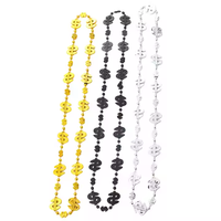 Collier de perles vintage en plastique du Nouvel An décoration de collier de fête de vacances vente en gros
