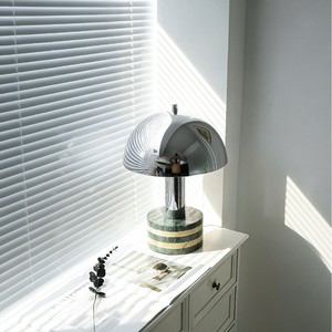 Green Layered Marble Table <b>Lamp</b> E27 <b>LED</b> 220V Switch Control Modern Mushroom Style Bedroom Study Desk <b>Light</b> - Product Image 2