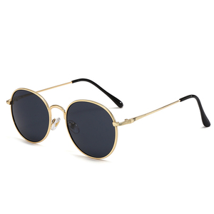 LBASHADES 8030 Gold Metal Frame Sunglasses Retro Hip Hop Punk Style <strong>Korean</strong> Tide Personality <strong>Glasses</strong> for Men and Women - Product Image 1