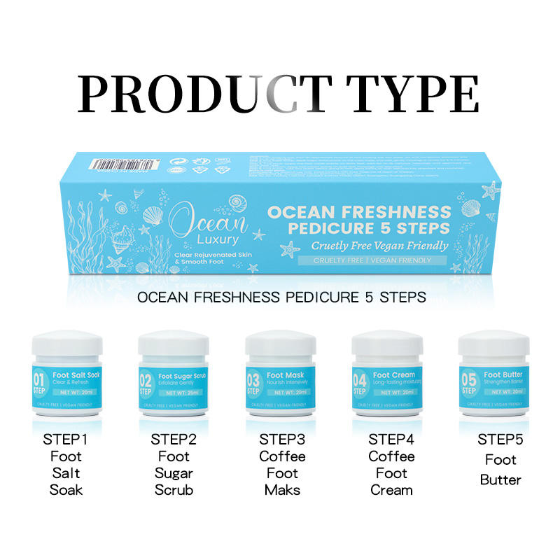 Coffret de soins pour les pieds Ocean Fresh en 5 étapes