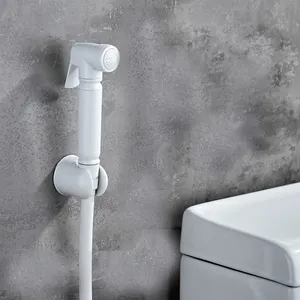 1F0128-HLB portable white ABS toliet shower bidet plastic shattaf for bathroom