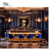 Comptoir lumineux LED moderne sur mesure et armoire à vin pour restaurant et boîte de nuit