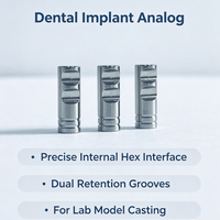 Réplique d'implant analogique en titane JD Lab pour la technique d'empreinte sur plateau ouvert et fermé, modèle de travail