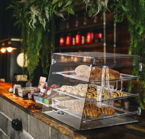 <span class=keywords><strong>Acrylic</strong></span> hiển thị trong suốt đứng thương mại Countertop 3-khay <span class=keywords><strong>Acrylic</strong></span> bánh hiển thị giá Pastry cửa hàng Countertop trường hợp - Product Image 2