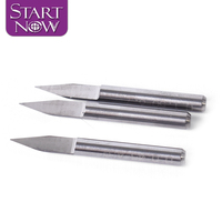 Startnow fond plat gravure Cutter Bits CNC routeur Bit tungstène acier fraise pour Double couleur conseil PVC acrylique