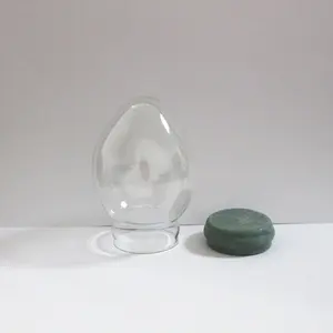 Boule de verre ovale vide en forme d'œuf, personnalisé de haute qualité d45 mm, dôme rond blanc, pour noël