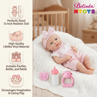 Poupées Bébé Belinda, jouets, 12 pouces, en vinyle, poupées nouveau-nés réalistes, jouets pour enfants, poupées nouveau-nés réalistes, coffrets cadeaux