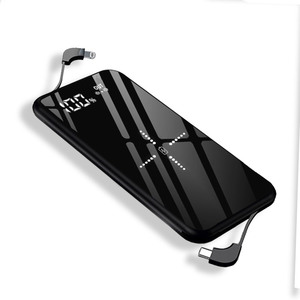 Banque De Puissance Mobile personnalisée Chargeurs De Charge Batterie Avec <span class=keywords><strong>C</strong></span>âble, Recharge Sans Fil Chargeur Mobile de Banque De Puissance Portable 10000Mah - Product Image 1