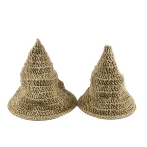 Hand Woven Hemp <b>Rope</b> Lampshade Cone Shape Brown 31x31x30cm For Indoor Hanging <b>Lighting</b> Decorative Shade - Product Image 4