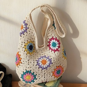 Design de luxe européen et américain, tricoté et brodé à la main au crochet, Printemps-Été, OME, Mode urbaine de <span class=keywords><strong>grand</strong></span>-mère, Portable - Product Image 5