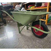 Carretilla WB2203 para Construcción Industrial, Carretilla Resistente para Jardín con Rueda Neumática de 13'', Carretilla de Alta Resistencia