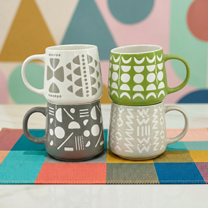 <b>Large</b> Creative Matte Classic Porcelain Latte Cup Milk Mug Custom Silk Screen Dishwasher & Microwave <b>Safe</b> Gift Customizable - Product Image 1